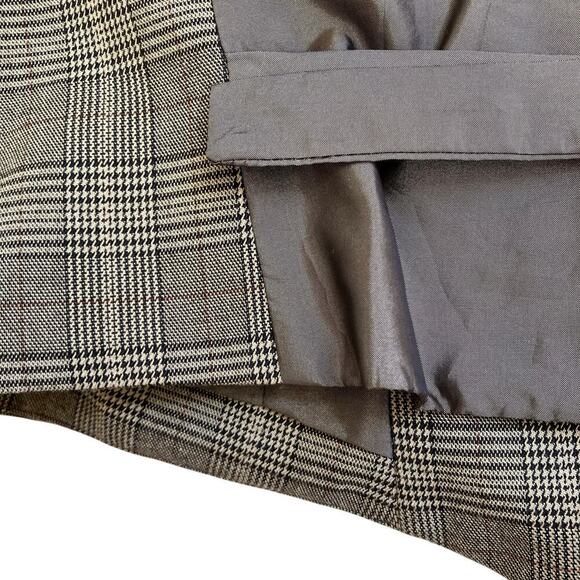 New York & Co Sz 10 Vtg Glen Plaid Twill Fitted Vest Button Front Classic Dressy - Picture 10 of 16